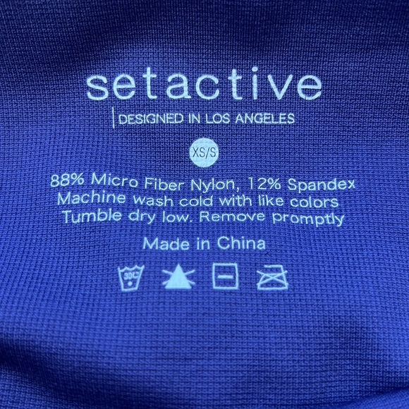 Set Active Purple Biker Workout Active Shorts Women's Size XS/S - Picture 5 of 5